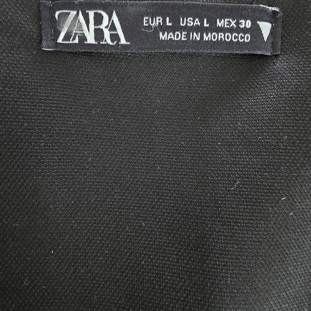 Zara Floral Long Sleeve Dress Size L - Picture 7 of 12